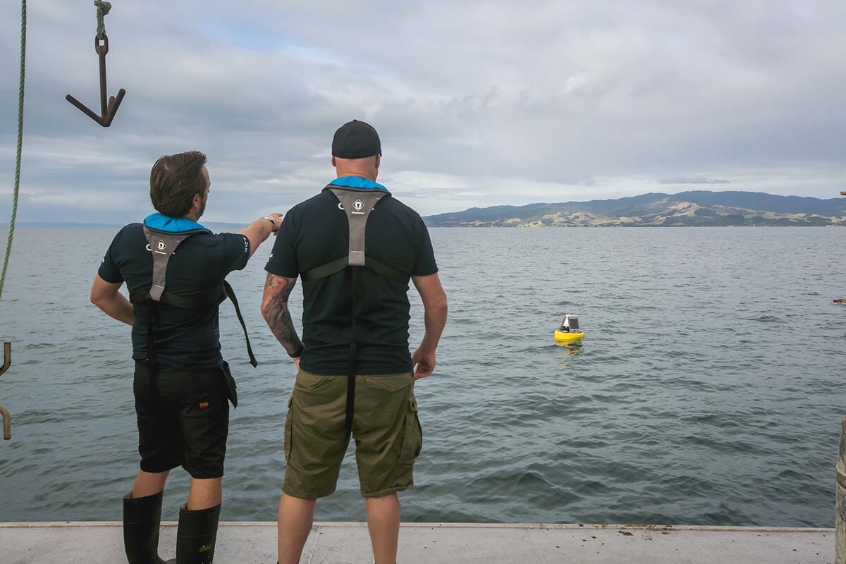 Mussel farm data buoy installed and running